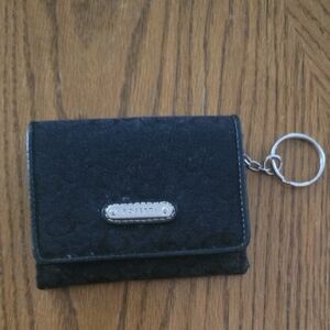 Rosetti Black Textured Wallet with Keychain